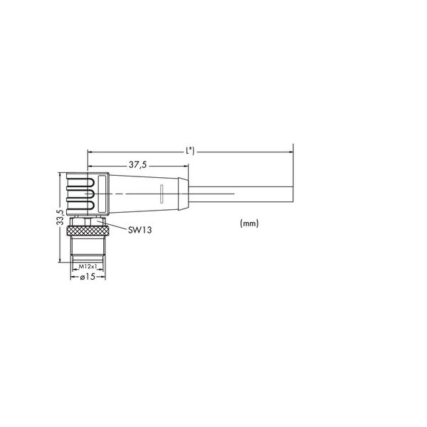 ETHERNET cable M12D plug angled 4-pole green image 6