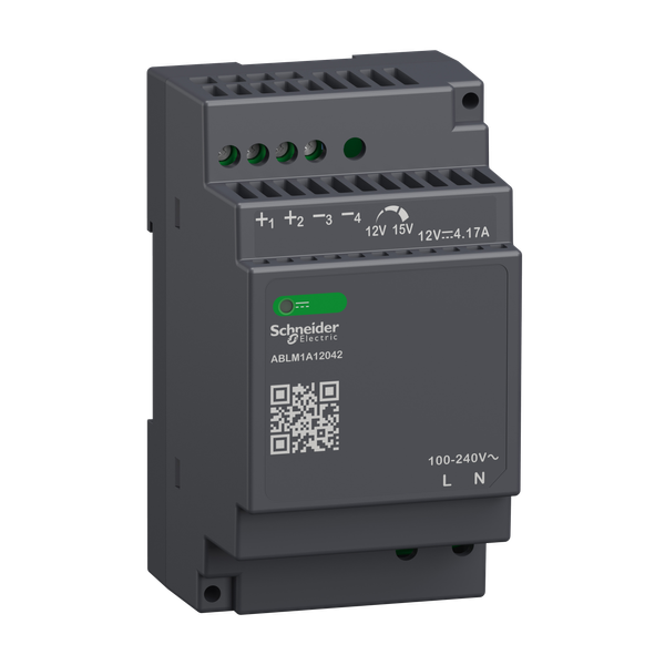 Regulated Power Supply, 100-240V AC, 12V 4.2 A, single phase, Modular image 5