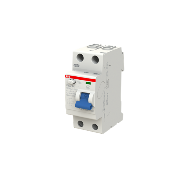 F202 AC-25/0.1 Residual Current Circuit Breaker 2P AC type 100 mA image 2