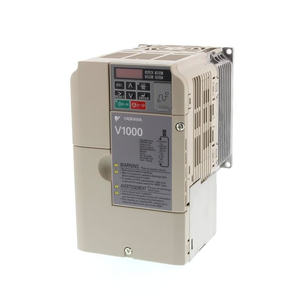 V1000 inverter with built-in C3 filter, 5.5kW, 14.8A, max. output freq AA034875D image 1