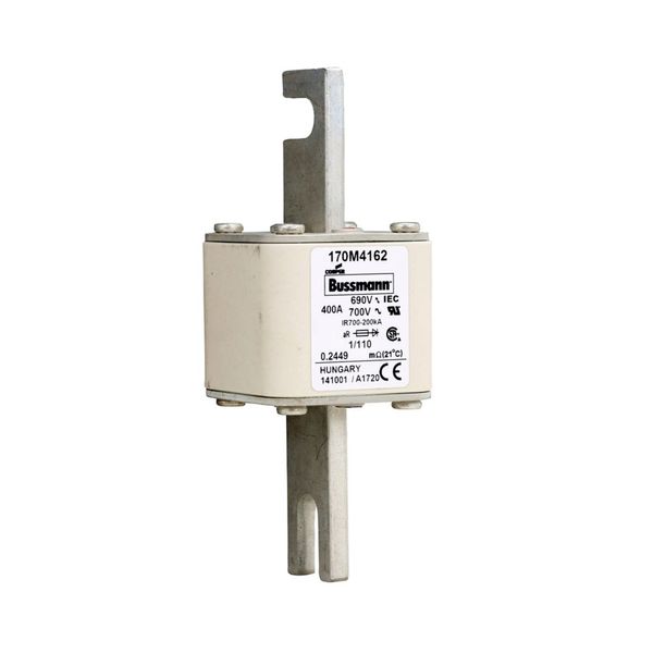 Fuse-link, high speed, 400 A, AC 690 V, DIN 1, 53 x 66 x 138 mm, aR, DIN, IEC, single indicator image 11