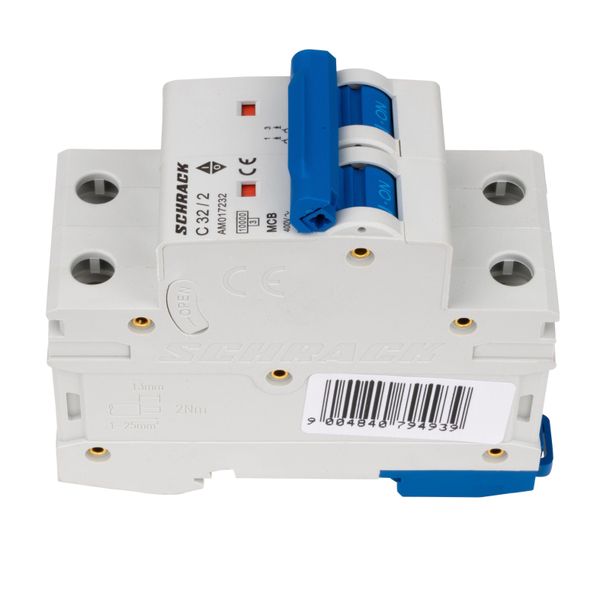 Miniature Circuit Breaker (MCB) AMPARO 10kA, C 32A, 2-pole image 3