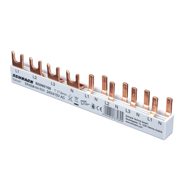 Busbar, 1xRCCB 4-pole, 4 MCB 1+N/1 MW, 8MW image 4