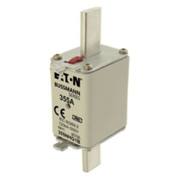 Fuse-link, LV, 355 A, AC 440 V, NH1, gL/gG, IEC, dual indicator, live gripping lugs image 4