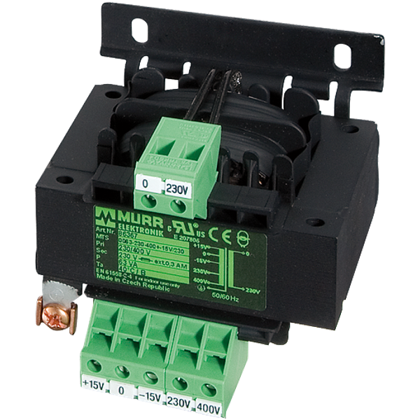 MTS 1PH SAFETY TRANSFORMER P: 100VA IN: 230/400VAC ± 15VAC OUT: 24VAC image 1