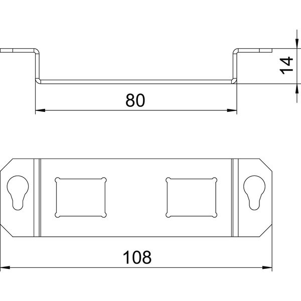 MTGE2F 2C Mounting plate for GE2F with 2x hole pattern Type C image 2