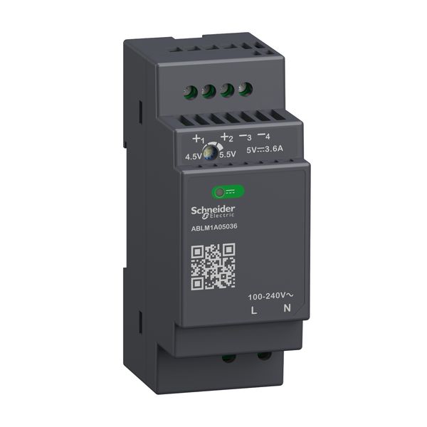 Regulated Power Supply, 100-240V AC, 5V 3.6 A, single phase, Modular image 4