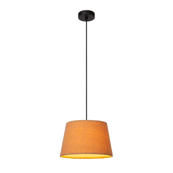 WOOLLY Pendant light-Ocher .-Ø28-1xE27-60W-Cotton image 1