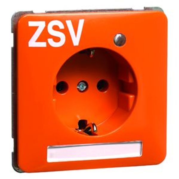 Wcd 1-voudig, ra, 32 mm inb.diepte,oranje met opdruk ZSV, LED image 1