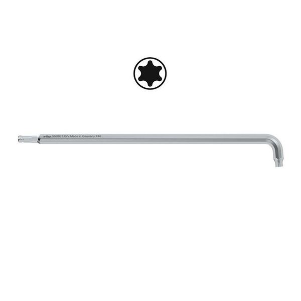 L-keys TORX® ball end with short handle, titanium silver T30x191 mm image 1