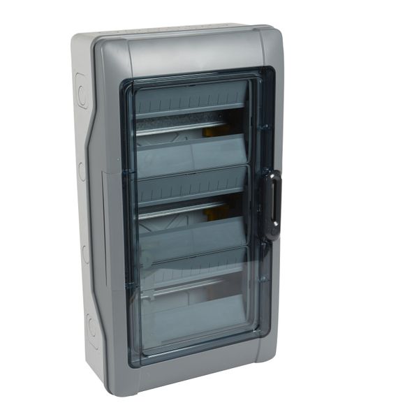 PLEXO3 IP65 WEATHERPROOF CABINET 3X12 MODULES WITH TERMINAL BLOCK image 2