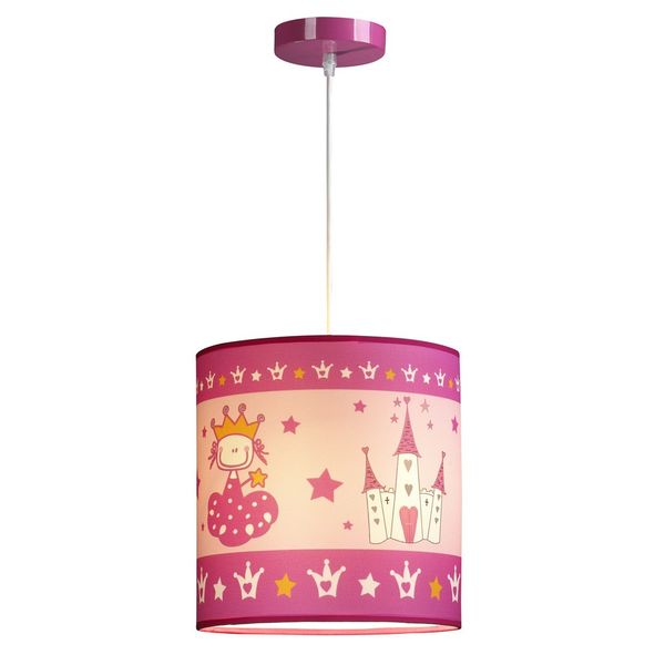 Pink Princess Pendant Light Nursery image 2