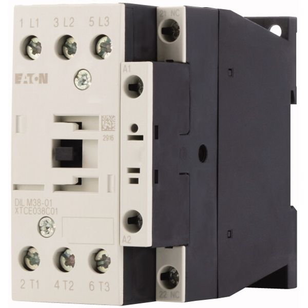 Contactor, 3 pole, 380 V 400 V 18.5 kW, 1 NC, RDC 24: 24 - 27 V DC, DC operation, Screw terminals image 3