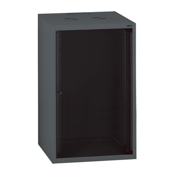 Wallmount fix cabinet Linkeo 19 inches 21U 600mm width 600mm depth image 1