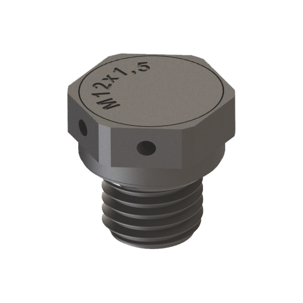 Ventilation plug, M12, PA6, 16 l/h, black RAL9005, IP68 image 1