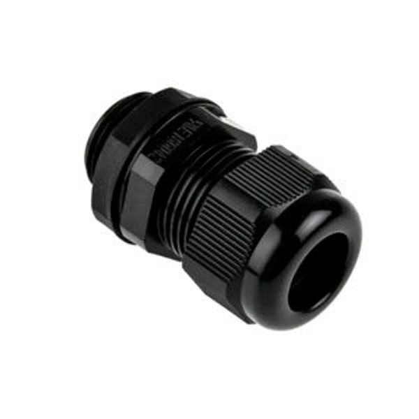 Cable gland, long thread, M20, 10-14mm, PA6, black RAL9005, IP68 image 1