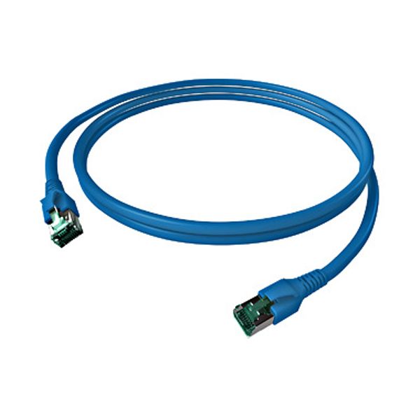 FlexBoot Patch Cord, Cat.6a, Shielded, Blue, 7.5m image 1