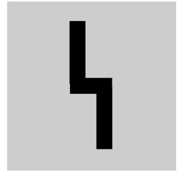 Insert label, transparent, symbol electrical voltage image 1