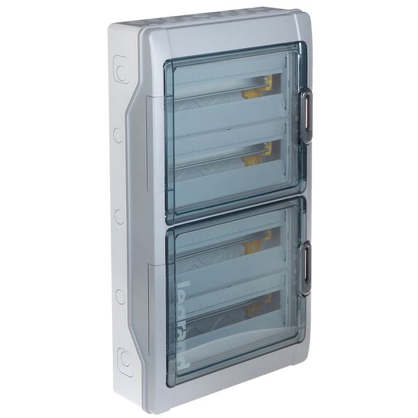 PLEXO3 IP65 WEATHERPROOF CABINET 4X18 MODULES WITH TERMINAL BLOCK image 1