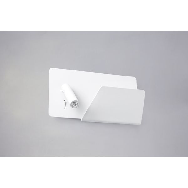 SUAU USB WHITE WALL LAMP WITH LED RIGHT READER HIG image 1
