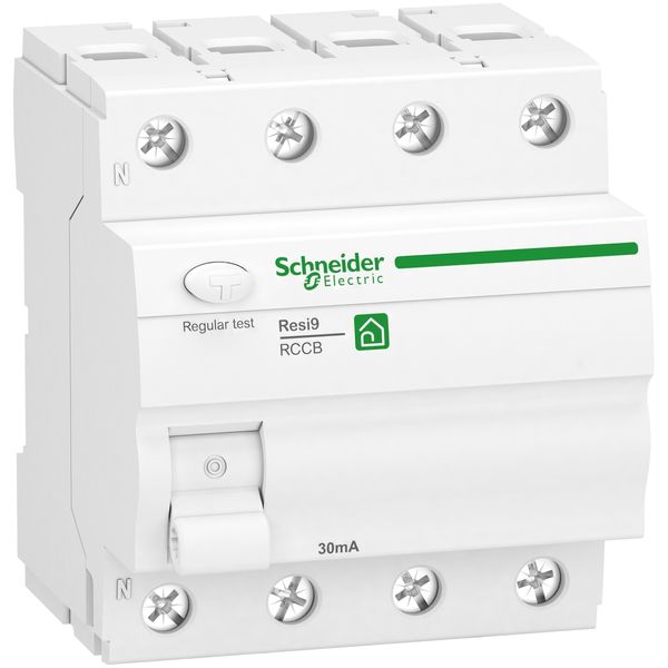 RCD, Resi9 XB, 4 P, 40 A, 30 mA, Class A, 400 V AC, made from recycled plastic image 1