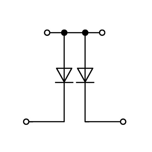 Component terminal block double-deck with 2 diodes 1N4007 gray image 3