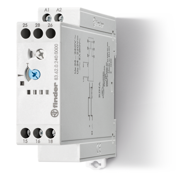 Modular Timer Off-delay +control signal(BE)/22,5mm.2CO 8A/24...240VUC (83.62.0.240.0000) image 2