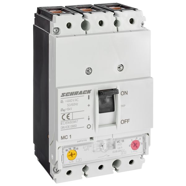 Moulded Case Circuit Breaker Type A, 3-pole, 25kA, 125A image 1