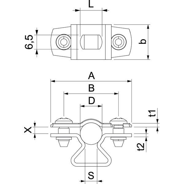 ASL 733 10 A4 Distance saddle with slot 8-10mm image 2