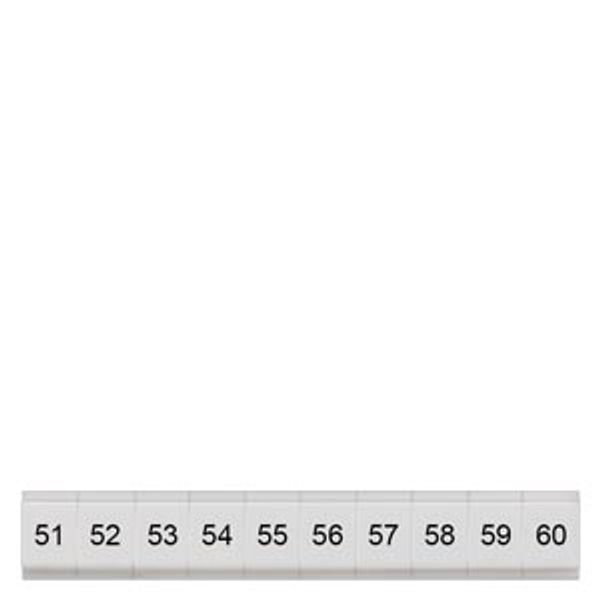 labeling plate, flat, 51-60, termin... image 1