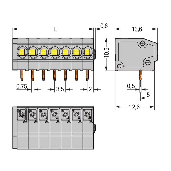 805-371 PCB terminal block; push-button; 1.5 mm² image 2