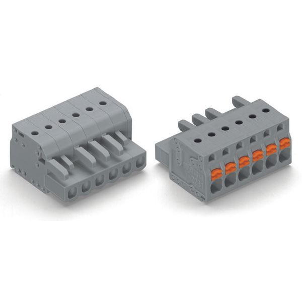 2231-105/102-000 1-conductor female connector; push-button; Push-in CAGE CLAMP® image 1