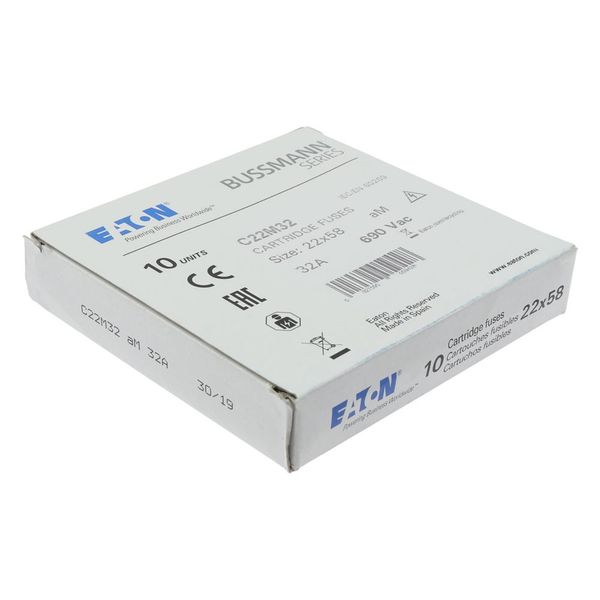 Fuse-link, LV, 32 A, AC 690 V, 22 x 58 mm, aM, IEC image 12