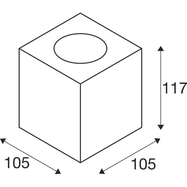 CONCRETO FL, Free-standing lamp square GU10 grey 10W image 2