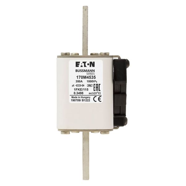 Fuse-link, high speed, 350 A, AC 1000 V, size 1, 51 x 68 x 102 mm, aR, IEC, single indicator image 3