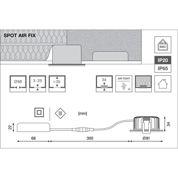 SPOT AIR FIX 6W 927 PS DIM IP65 WT image 13