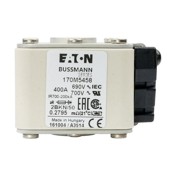 Fuse-link, high speed, 400 A, AC 690 V, size 2, aR, IEC, UL, single indicator image 13