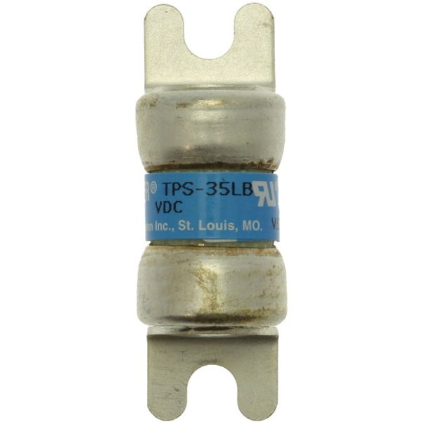 Eaton Bussmann series TPS telecommunication fuse, 170 Vdc, 30A, 100 kAIC, Non Indicating, Current-limiting, Non-indicating, Ferrule end X ferrule end, Glass melamine tube, Silver-plated brass ferrules image 1