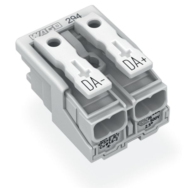 Lighting connector push-button, external without ground contact white image 3