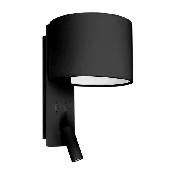 FOLD W/LAMP BLACK 1X E27 W/READER 3W image 1