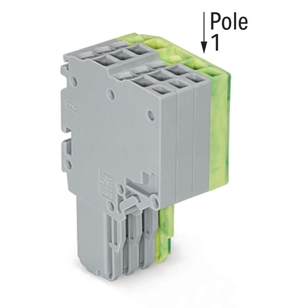 2-conductor female connector Push-in CAGE CLAMP® 1.5 mm² gray, green-y image 2