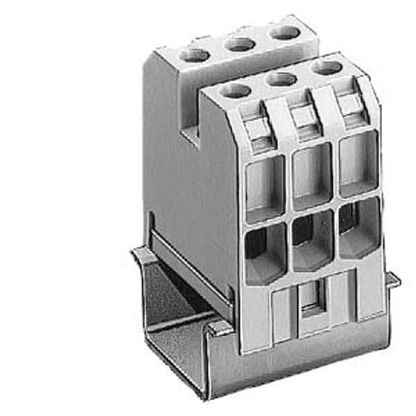 Through-type terminal thermoplastic, screw connection on both sides, block 3 ... image 1