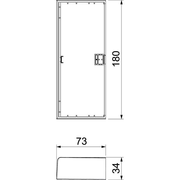 BRK ES70170 rws End piece SIGNA BASE 70x170 9010 34x180x73 image 2