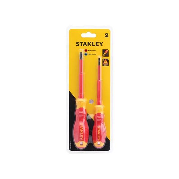 FatMax VDE Insulated Pozi & Slotted Screwdriver 2pcs Set PZ2 un PZ4 STHT60030-0 Stanley image 2