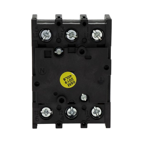 On-Off switch, P1, 25 A, flush mounting, 3 pole, with black thumb grip and front plate image 10