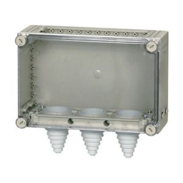 Panel enclosure, with gland plate and cable glands, HxWxD=250x375x150mm image 2