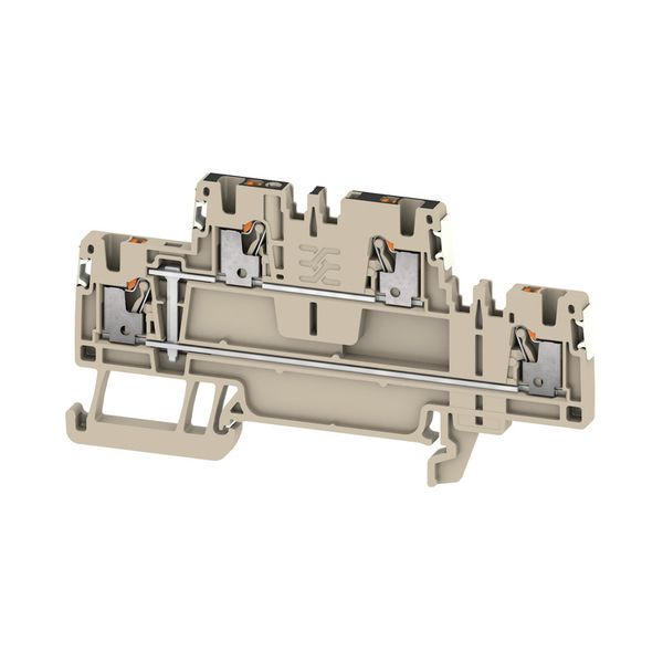 Feed-through terminal block, PUSH IN, 1.5 mm², 500 V image 1