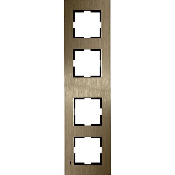 Novella Accessory Aluminium - Bronze Four Gang Frame image 1