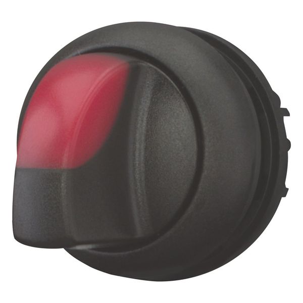 Illuminated selector switch actuator, RMQ-Titan, With thumb-grip, maintained, 2 positions, red, Bezel: black image 12