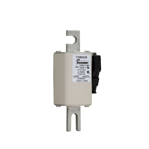 Fuse-link, high speed, 50 A, AC 1250 V, compact size 1, 45 x 58 x 138 mm, aR, DIN, IEC, type K indicator image 12